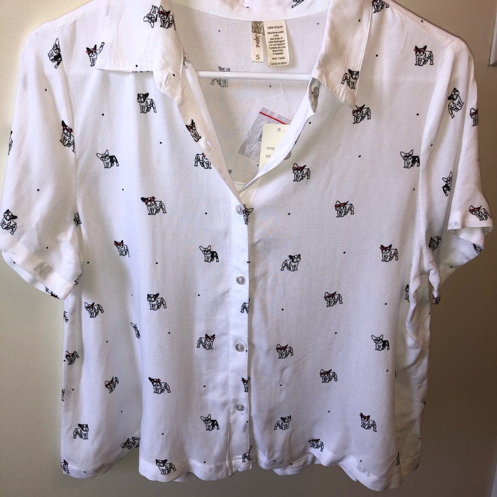 NWT Japna French Bulldog Shirt